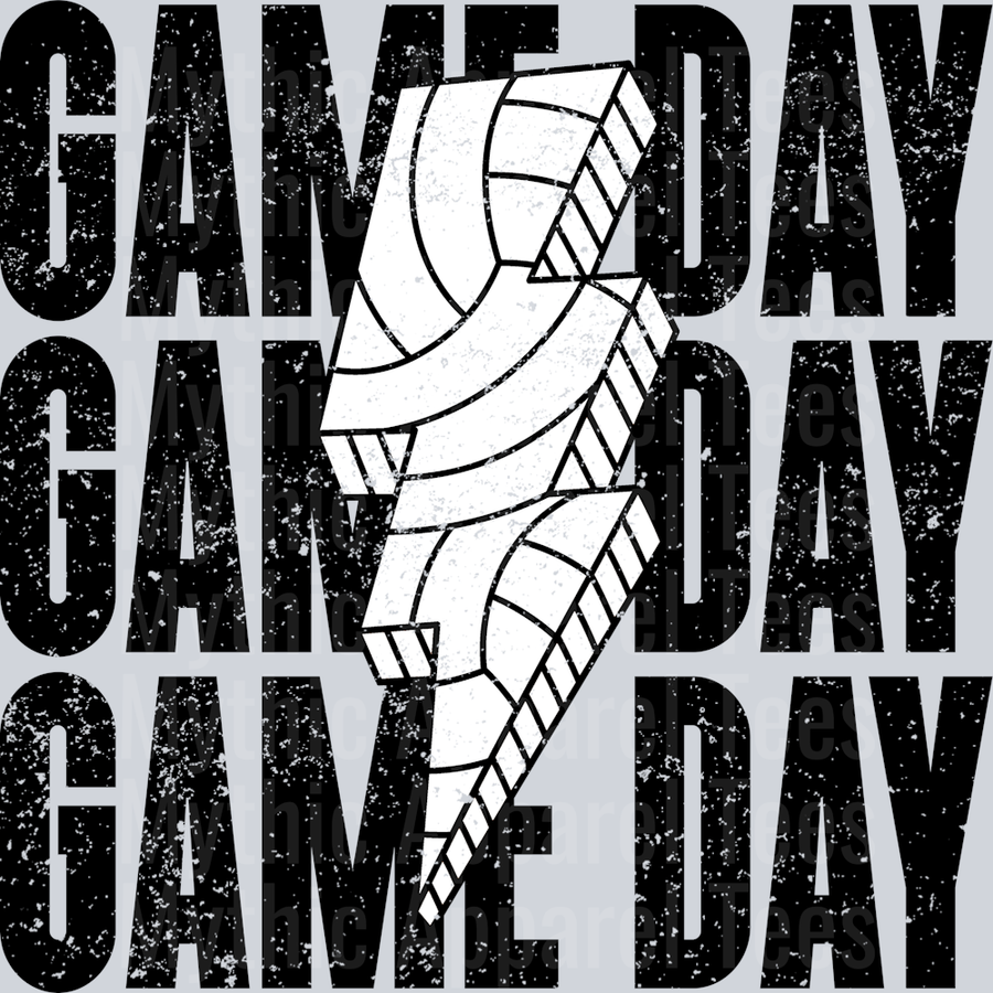 Volleyball Game Day Stacked School Spirit & Sports