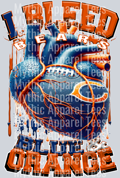 Bears I bleed Blue and Orange