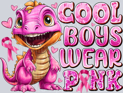 Cool Boys Wear Pink Breast Cancer Awareness