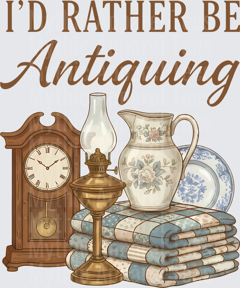 I'd Rather Be Antiquing Vintage Collectibles Design