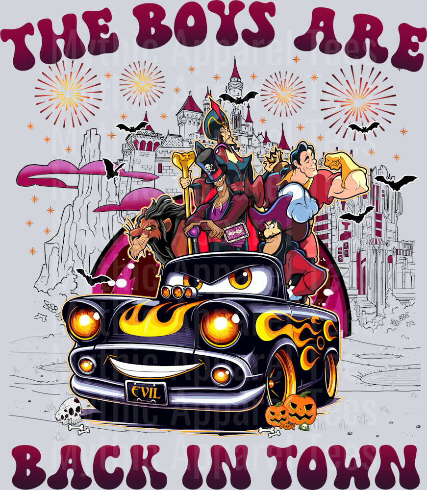 The boys are back in town red DTF Disney Villains Transfers