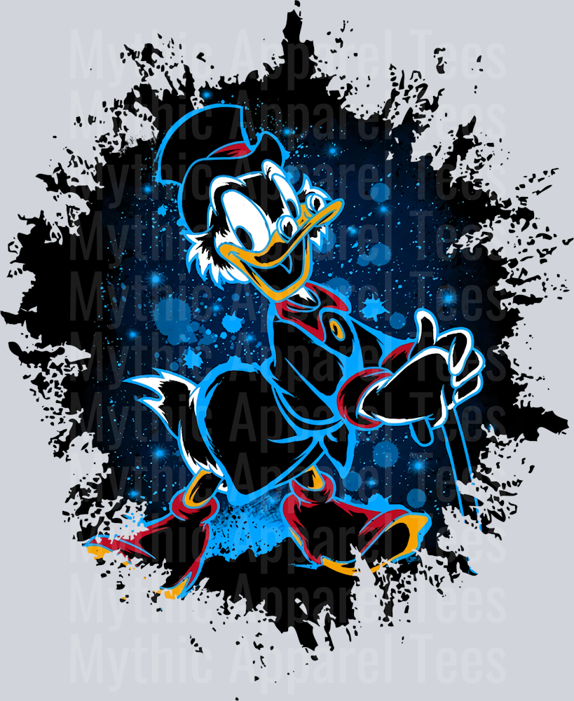 Donald Disney Dark Silhouette Color Splash Crystal Ball Vision
