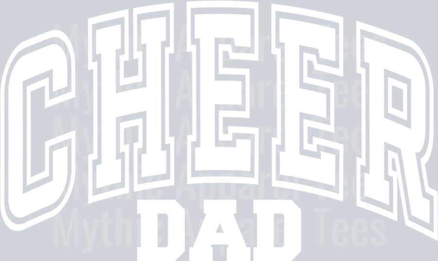 Cheer Dad White Varsity Letters