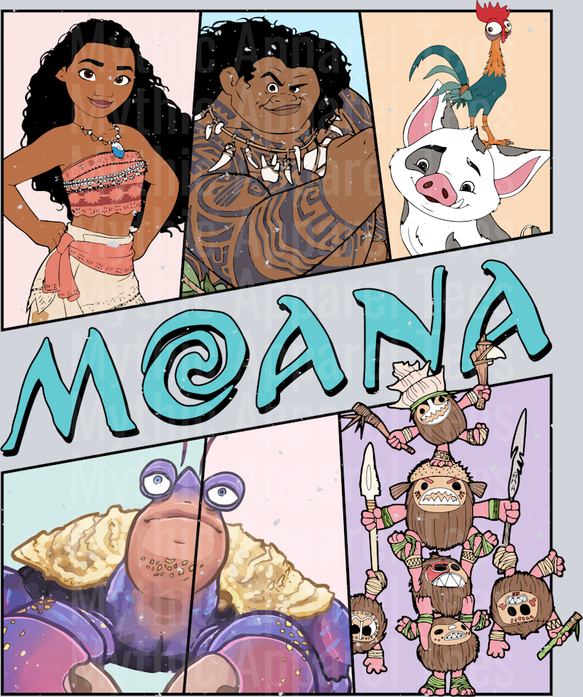Moana Movie Poster Disney Moana DTF Moana Transfers