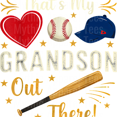 Grandma Grandpa Grandparents Baseball DTF Transfer