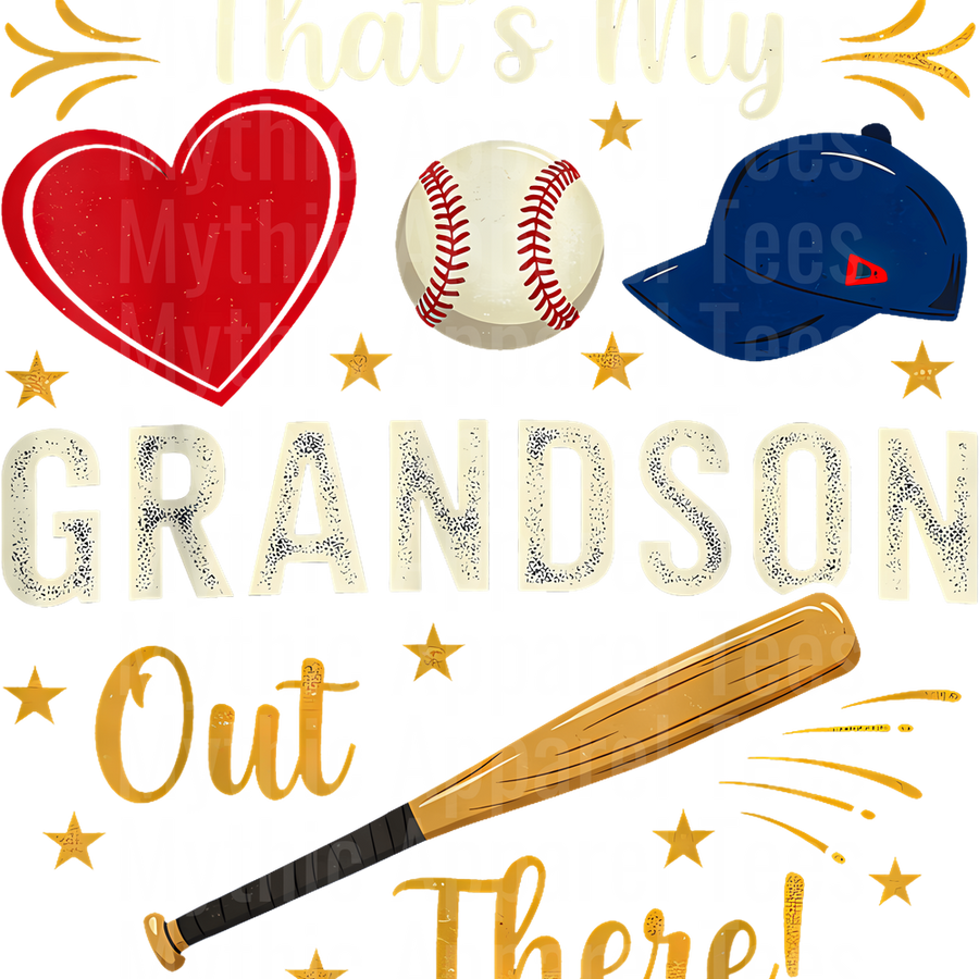 Grandma Grandpa Grandparents Baseball DTF Transfer