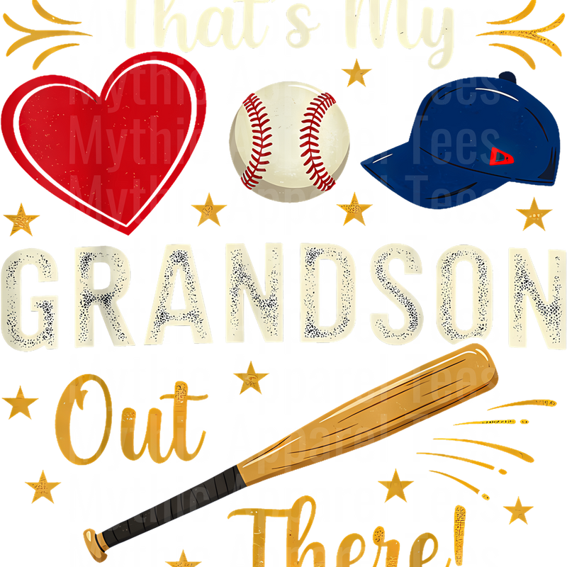 Grandma Grandpa Grandparents Baseball DTF Transfer