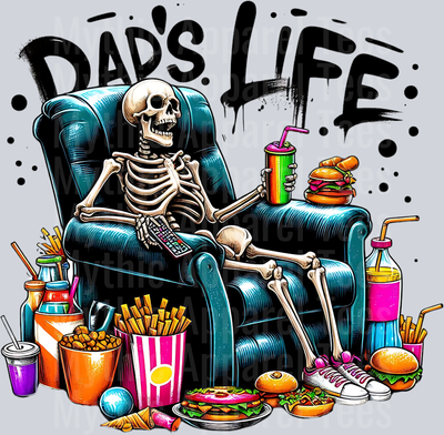 Dad's life junk food and movies DTF Dad Transfers