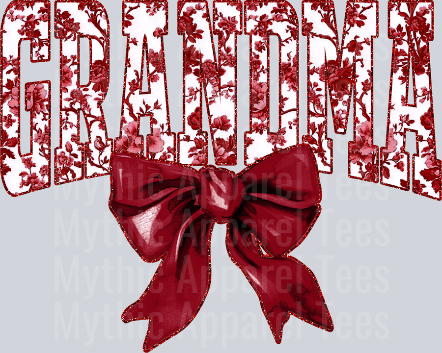Maroon Toile Grandma