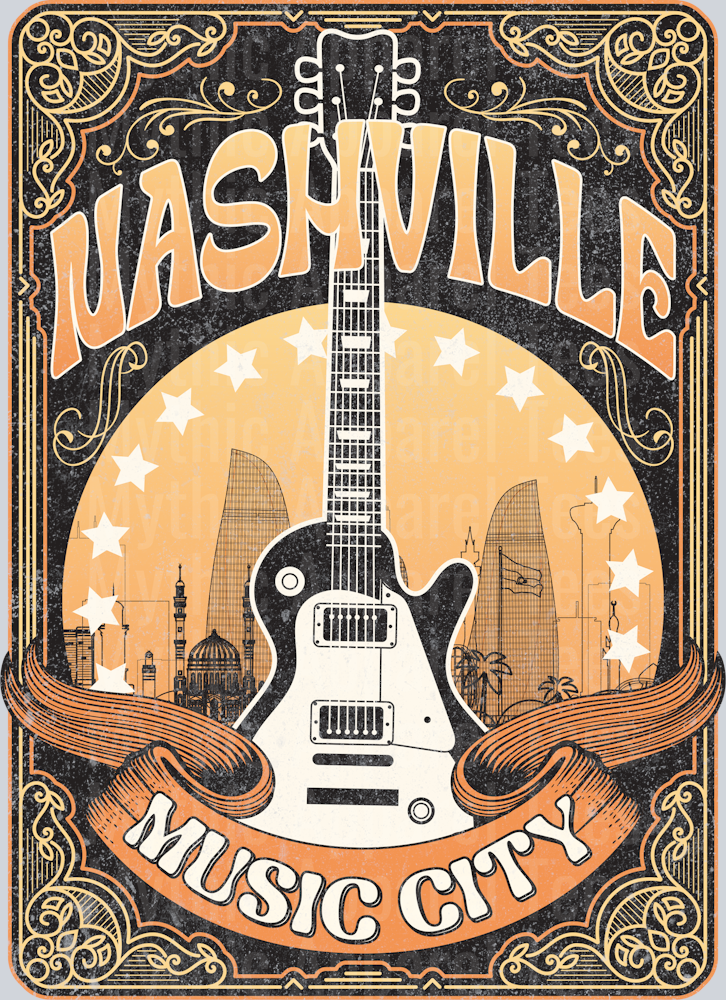 Nashville Music City Country Music Western