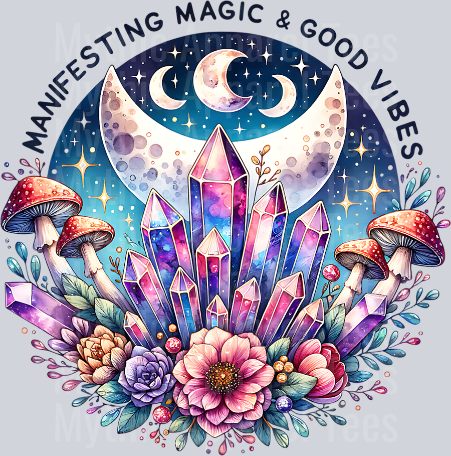 MANIFESTING MAGIC AND GOOD VIBES WATERCOLOR PNG