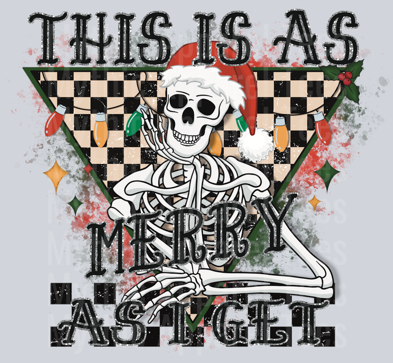 This is a merry as I get Pocket Logo DTF Christmas Transfers