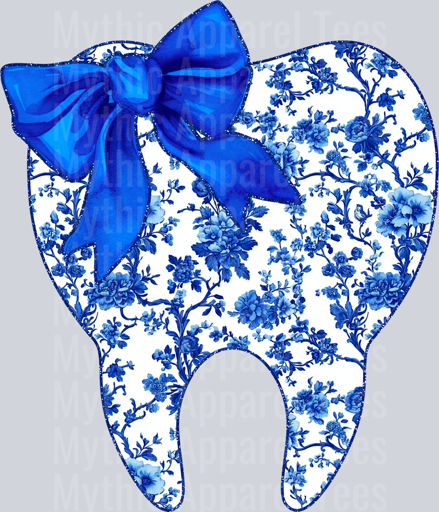 Blue Toile Tooth