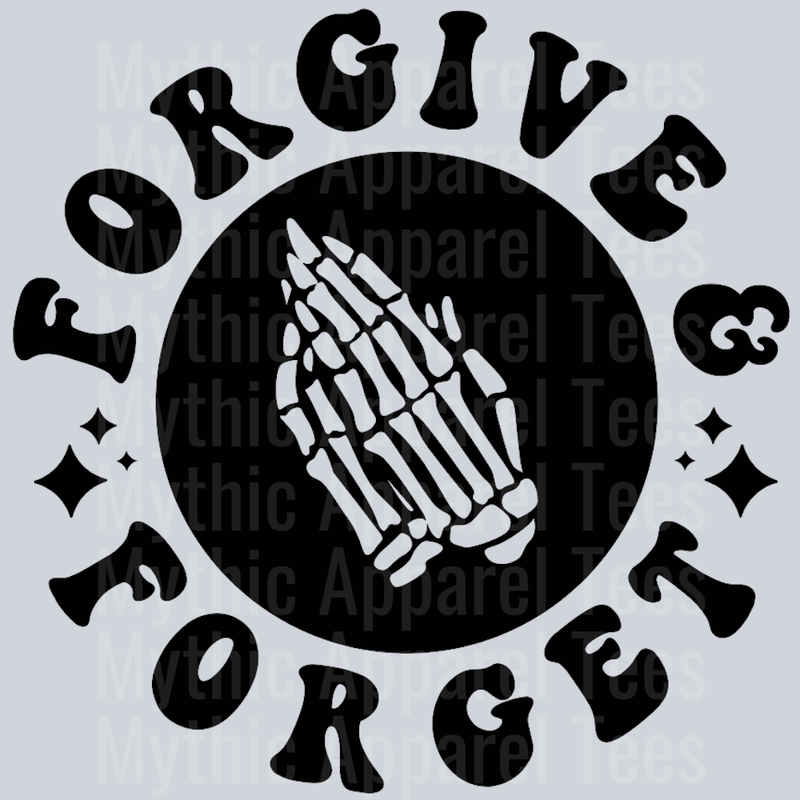 Forgive And Forget Pocket Design Wavy Retro Funny Designs