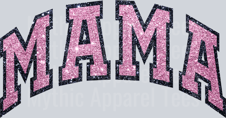 mama 04 Pink Glitter DTF MOM Transfers