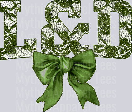 Olive Green Lace Labor And Delivery St Patrick's Day College Font Floral and shamrock pattern