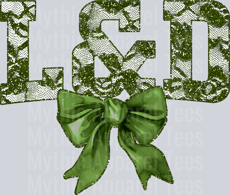 Olive Green Lace Labor And Delivery St Patrick's Day College Font Floral and shamrock pattern