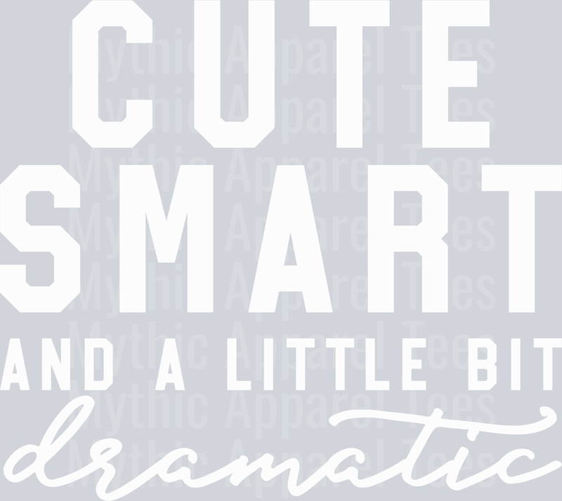 Cute Smart Dramatic smooth version white DTF Unisex Toddler Transfers