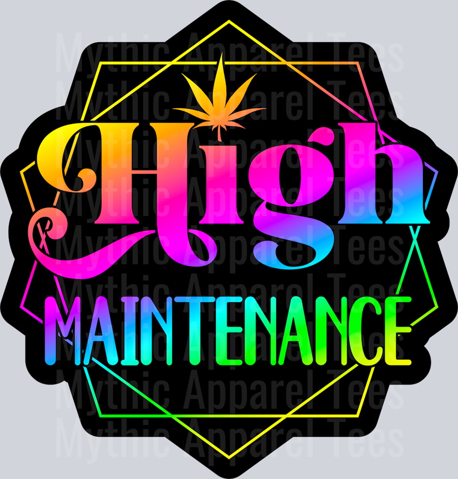 High Maintenance Black Girly Weed Smoking Style