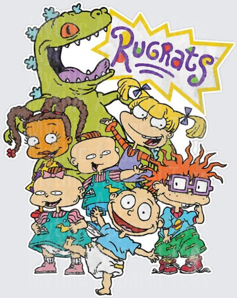 Rug Rats Full Cast Tommy Chuckie Angelica Phil Lil Susie Reptar Logo Group
