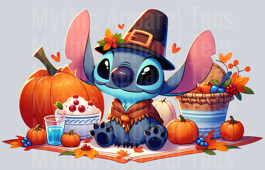 Stitch Thanksgiving 13 DTF Stitch Thanksgiving Transfers