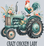 Crazy Chicken Lady Transfers, Chicken Transfers, Farmhouse, Funny, Chickens, Vintage Style