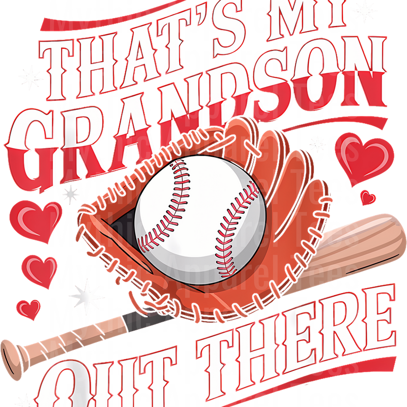 Grandma Grandpa Grandparents Baseball DTF Transfer