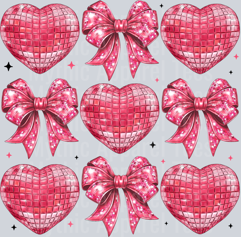 Valentines Bow Disco Style Coquette