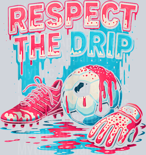 Soccer Ice Cream Sprinkles Theme Youth Respect The Drip Red and blue DTF Soccer Transfers