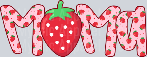 MaMa Strawberry Pink DTF MaMa Transfers