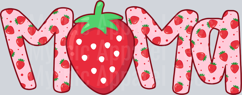 MaMa Strawberry Pink DTF MaMa Transfers