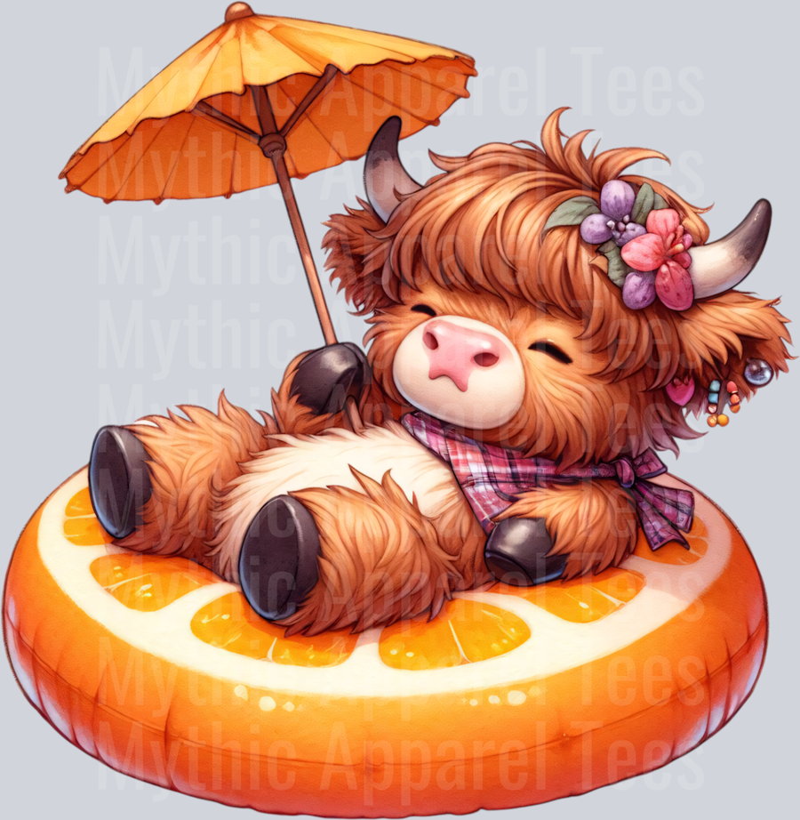 Summer Highland Cows at the Beach 13