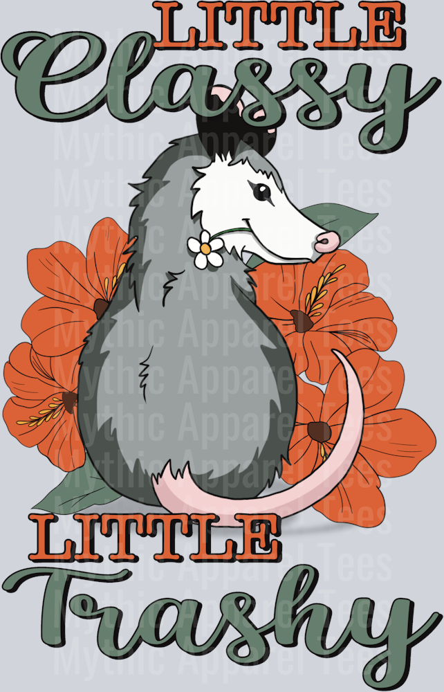 Little classy little trashy Opossum DTF Feral Transfers