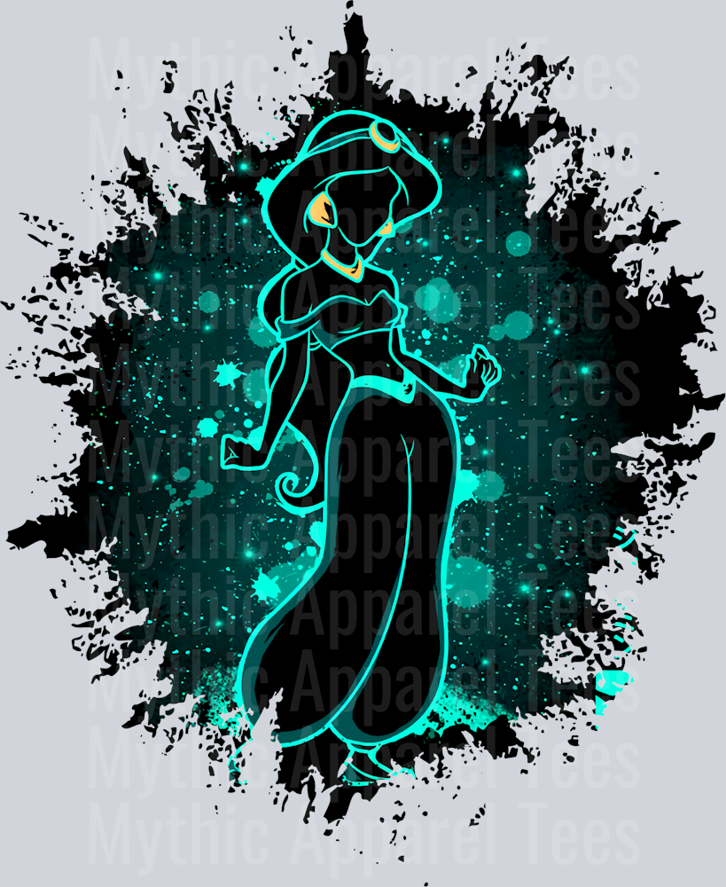 Jasmine 2 Disney Princess Dark Silhouette Color Splash Crystal Ball Vision