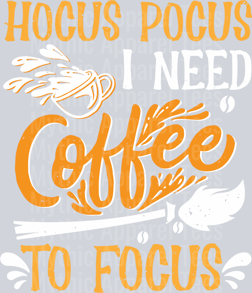 Hocus Pocus I Need Coffee To Focus Funny Halloween Caffeine Long Sleeve T-Shirt