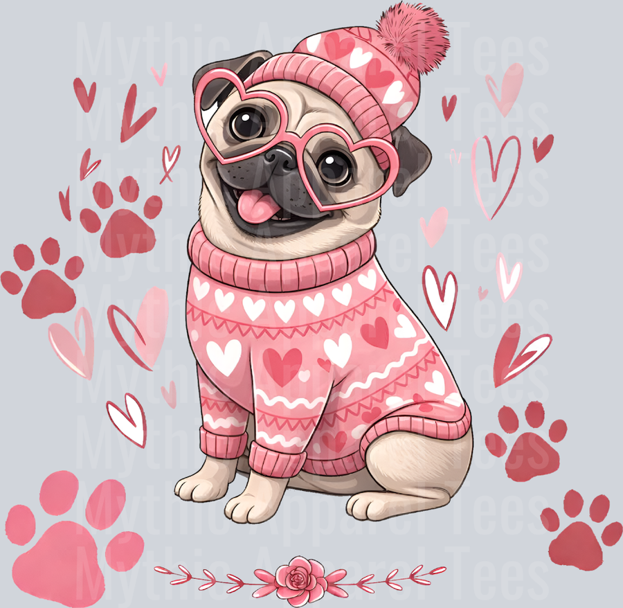 pugdog Dog Valentines Day
