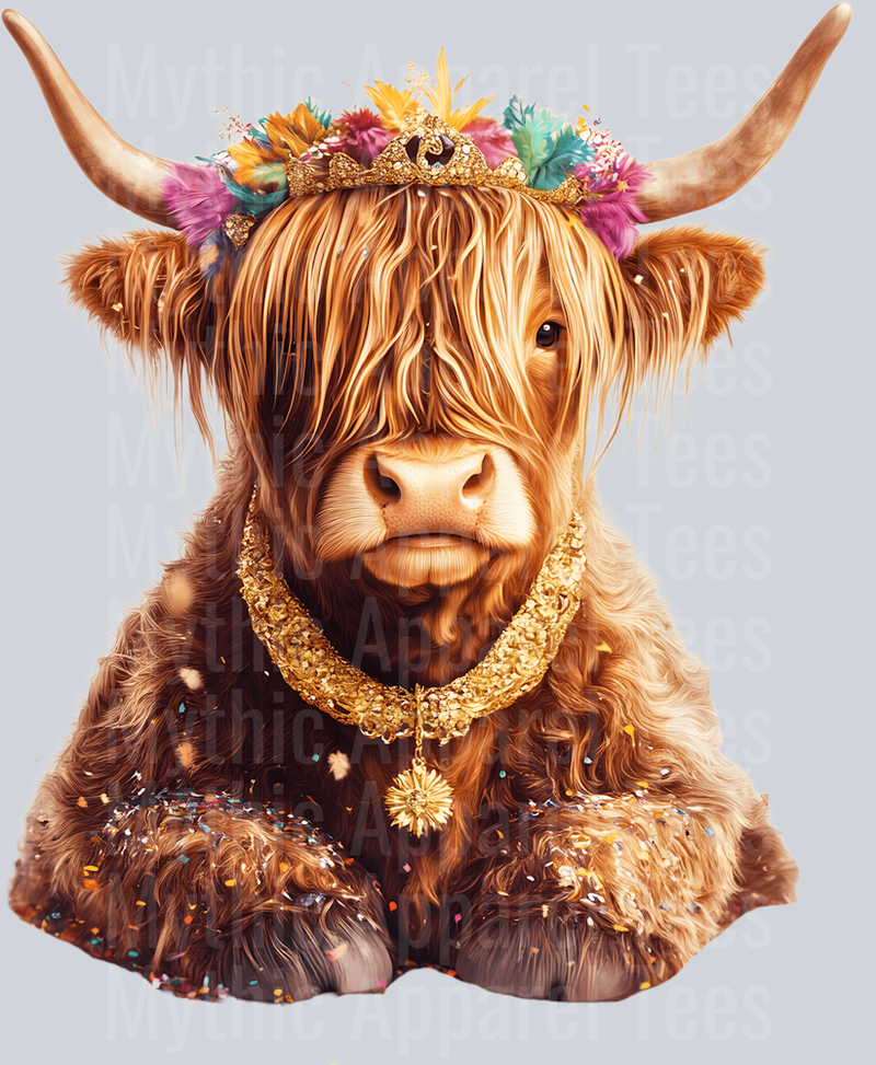 AZ823 Mardi Gras Highland Cow (13)