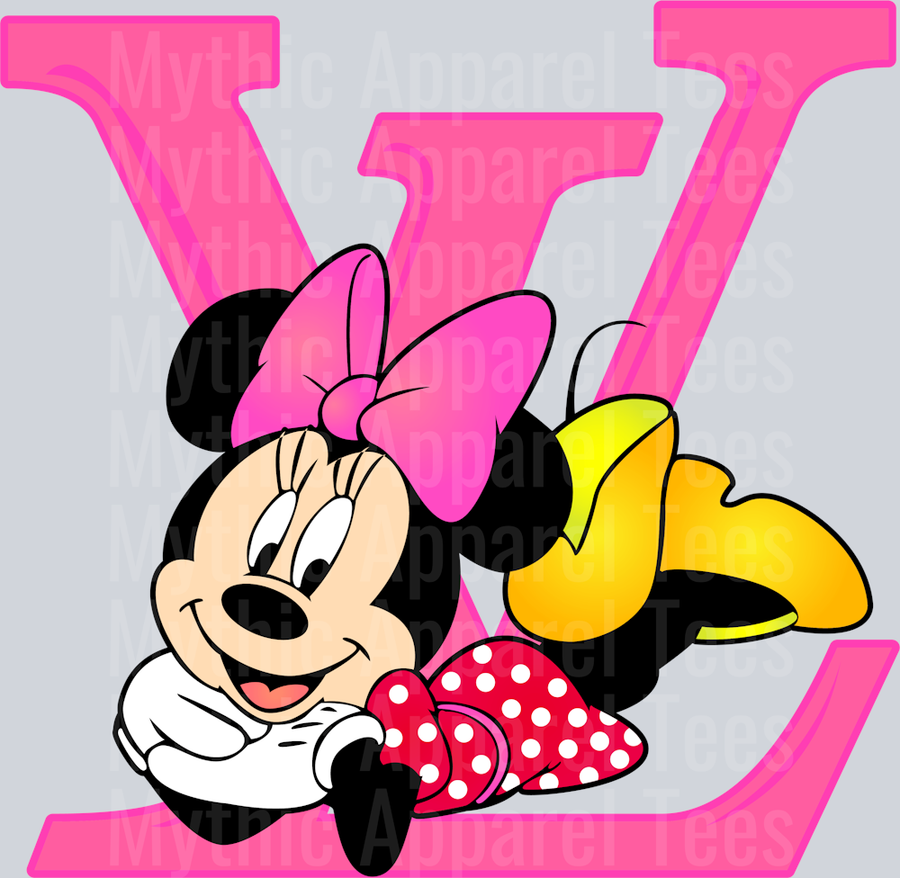 Minnie Mouse Cute LV Disney Shirt DTF Luis Vuitton Transfers