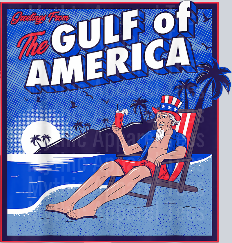 Trump Greeting from the Gulf beach Of America Patriotic 13 DTF Gulf Of America Transfers