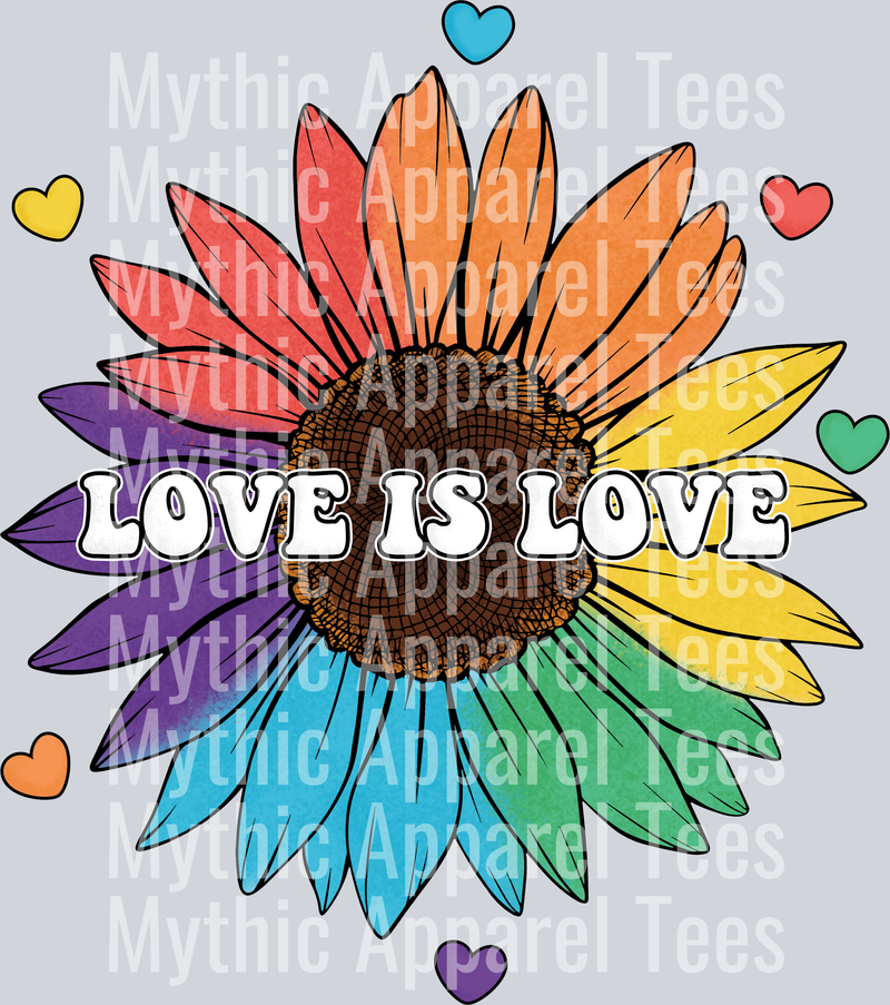 Love is Love Sunflower LGBTQ+ Transfer
