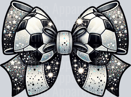 Soccer Bow With Ball Accents School Spirit & Sports