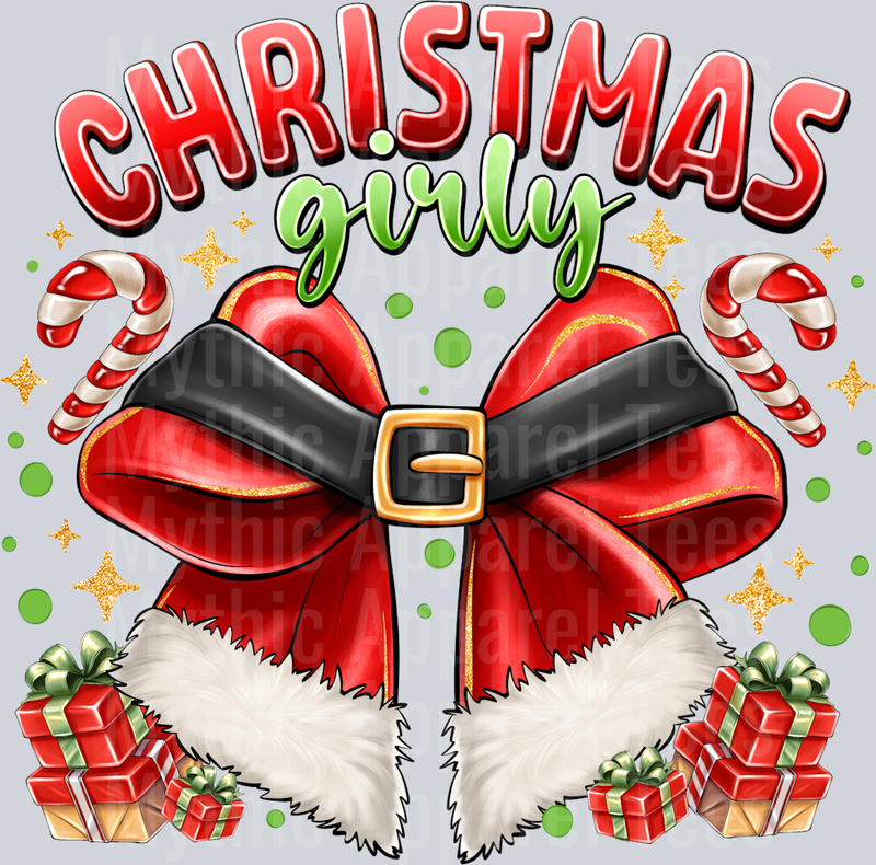 Christmas Girly Santa Scar Bow