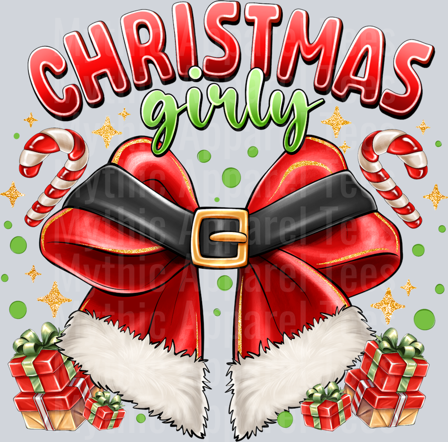 Christmas Girly Santa Scar Bow