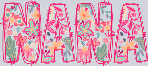 NaNa Floral Pink Floral DTF NaNa Transfers