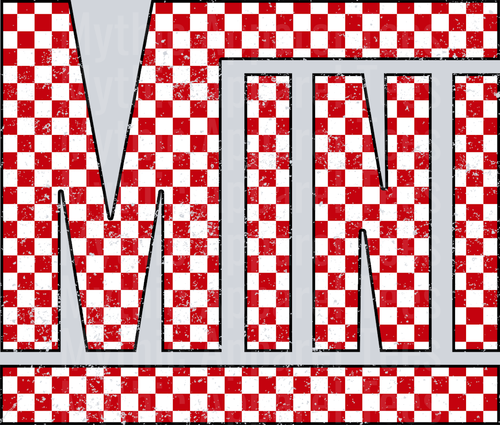 Checkered Mini Vans Style Print Style Combo Valentines Day Design