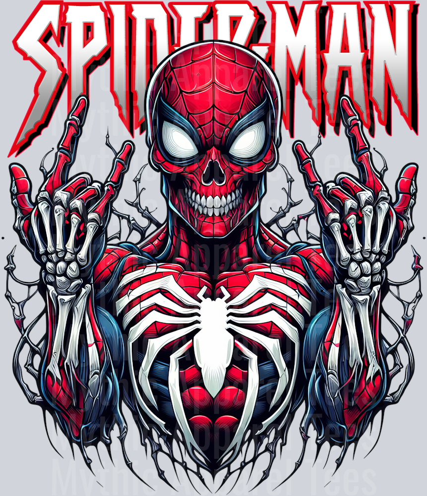 Spiderman Web Slinger Skull Pt 2 DTF Superhero Transfers