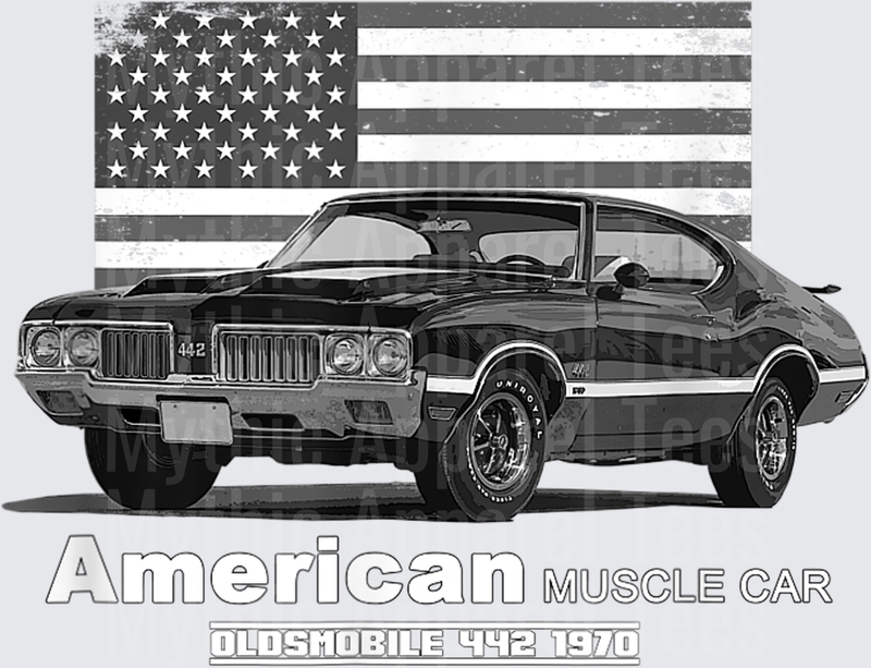 Oldsmobile 442 American Muscle Car 60s 70s Old is Gold T-Shirt (1)