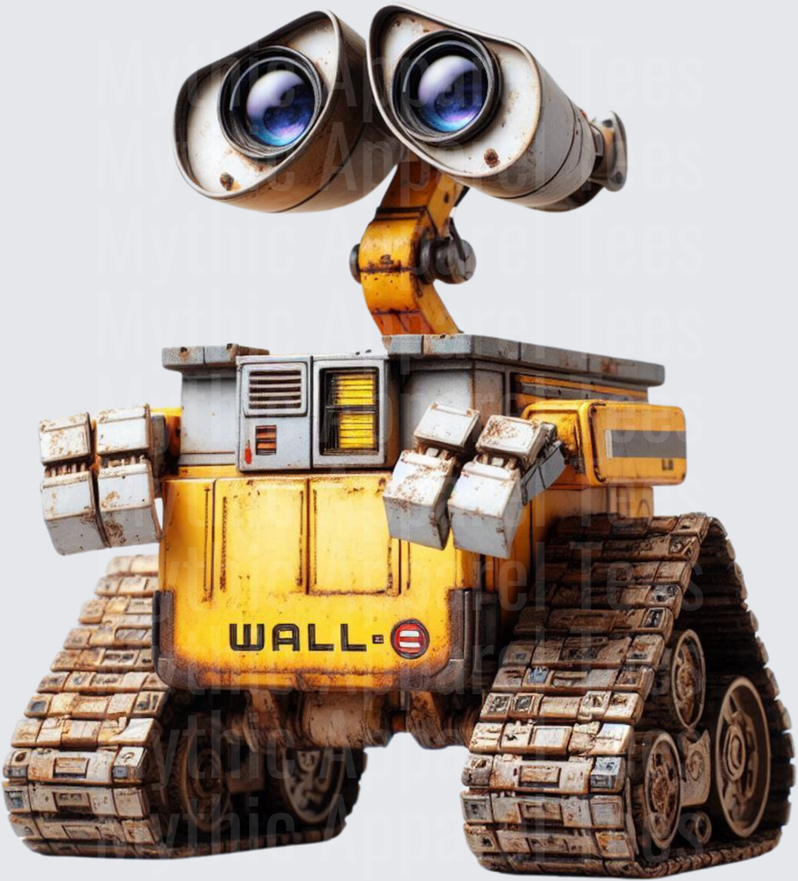 WALL-E Pixar Robot Full Body Portrait with Binocular Eyes and Tank Treads