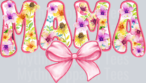5 Mama Pink bow DTF Mom Transfers