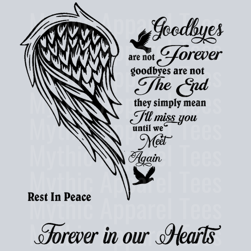 Rest In Peace Memorial Heart DTF Memorial Transfers